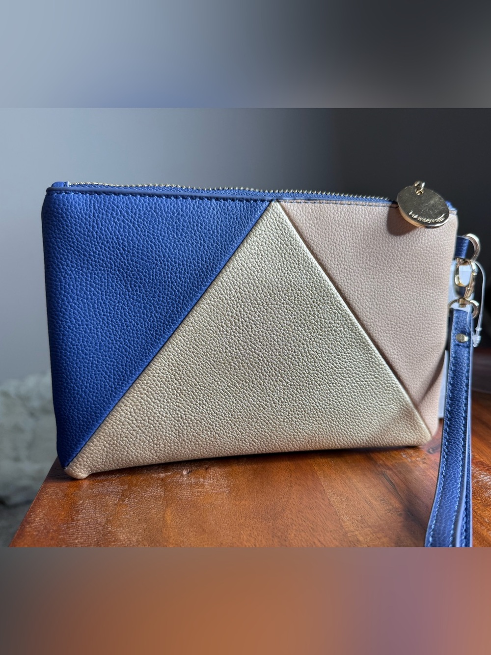 Madison West Geometric Colorblock Wristlet Pouch NWOT - Picture 2 of 6